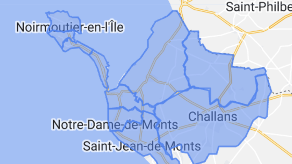 Zone d'interventions Delagneau Electricité Noirmoutier Notre-dame-de-monts, Beauvoir sur mer, Challans